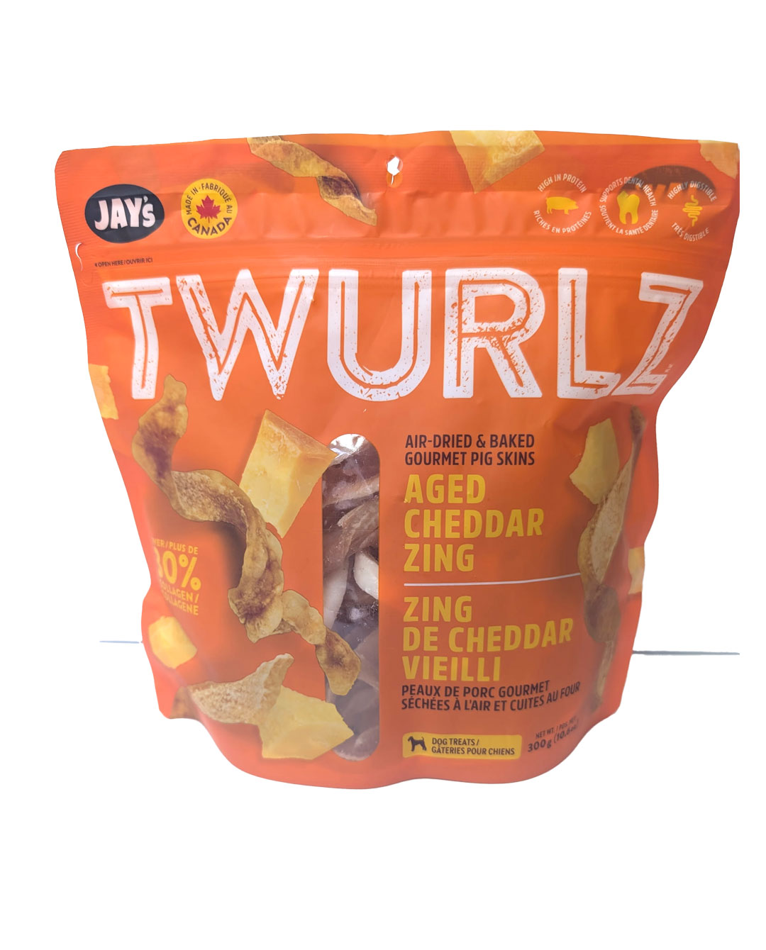 Twurls Naturally Flavored Pig Skin Chedder