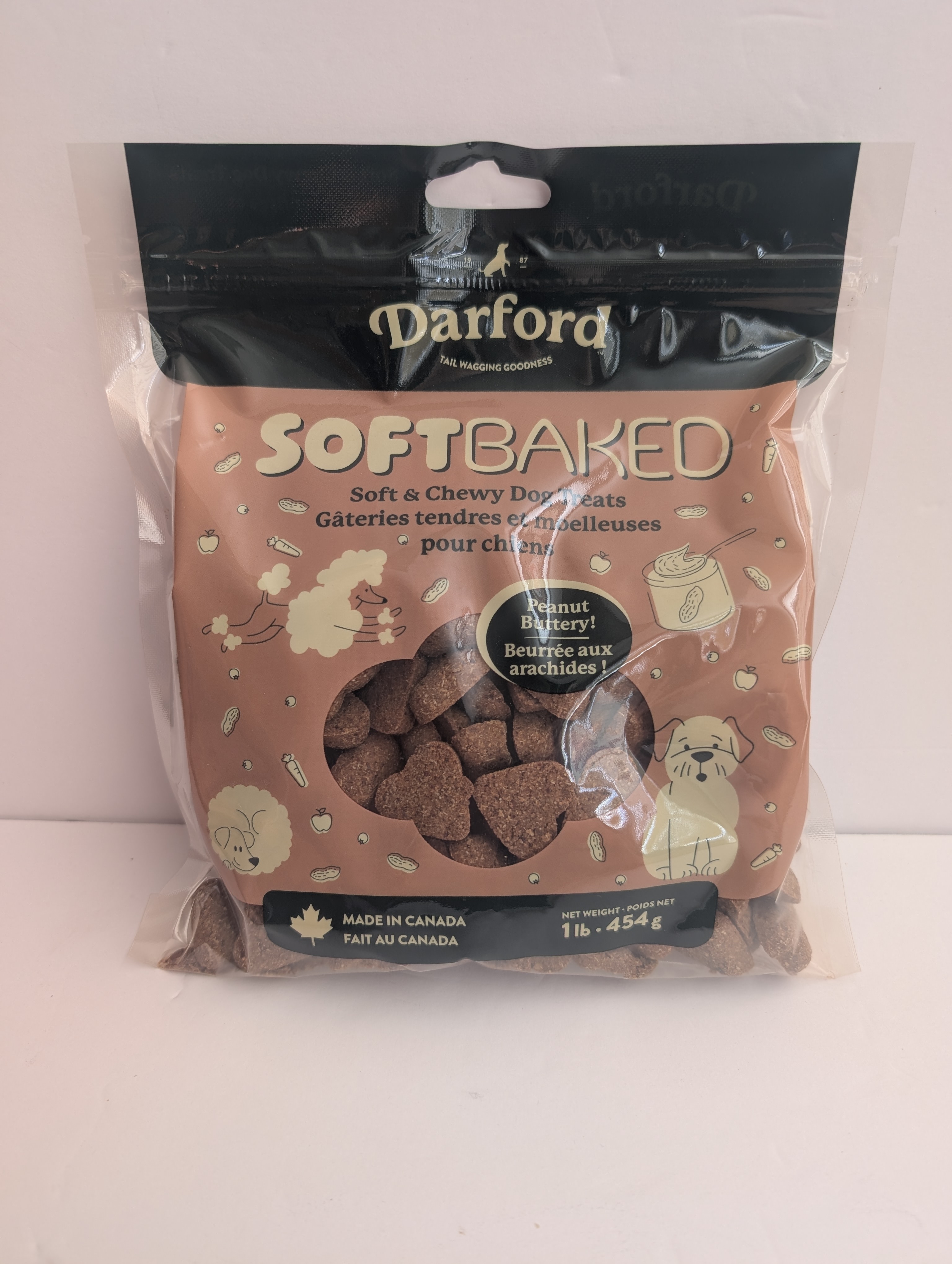 Darford Peanut Buttery Premium Soft Baked Dog Treats 1lb Bag