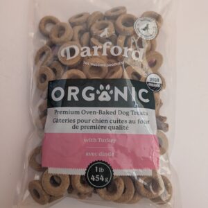 Darford Turkey ORGANIC Premium Oven Baked Dog Treats 1lb Bag