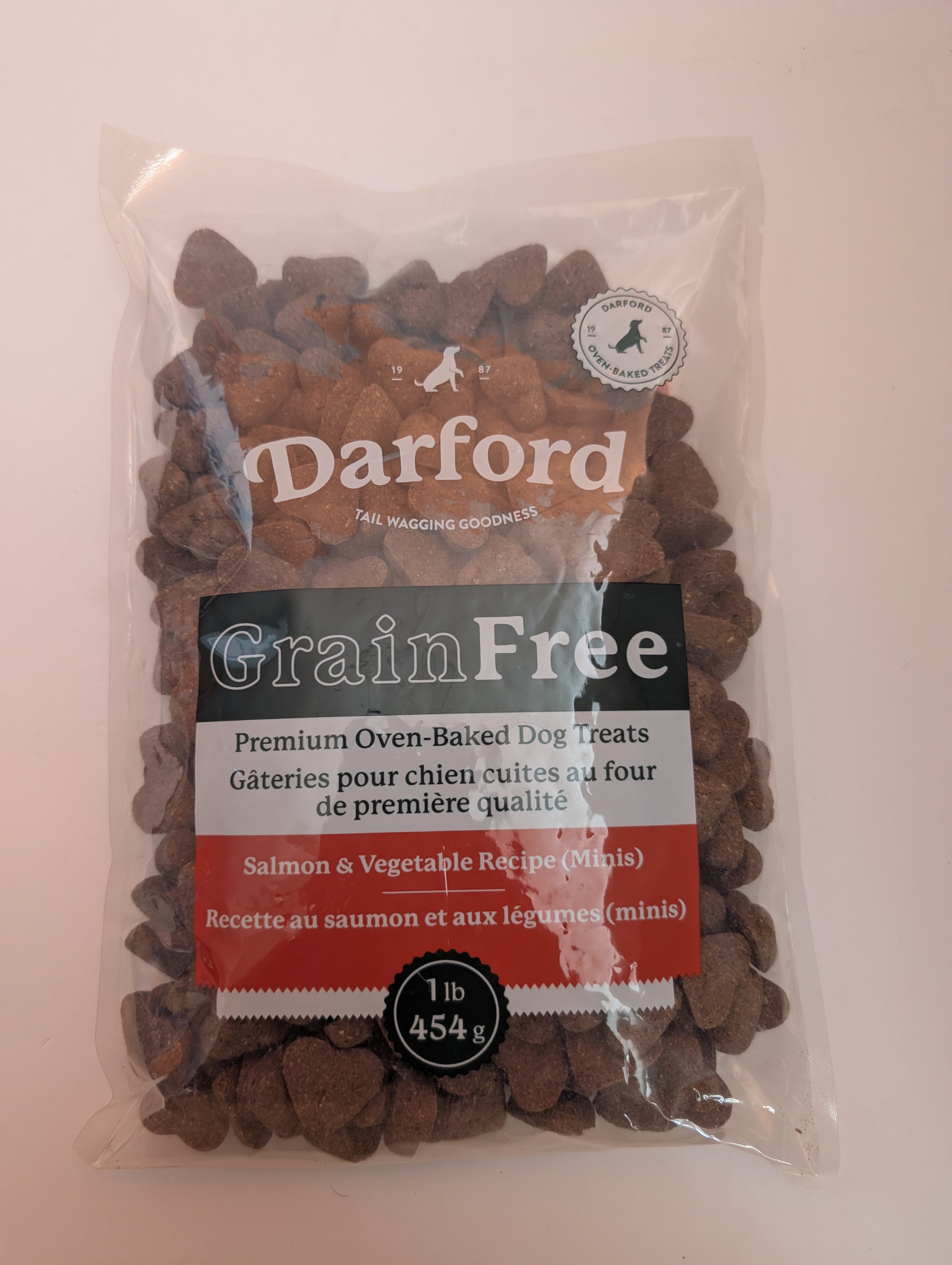 Darford Salmon & Vegetable Grain Free Premium Oven Baked Dog Treats 1lb Bag
