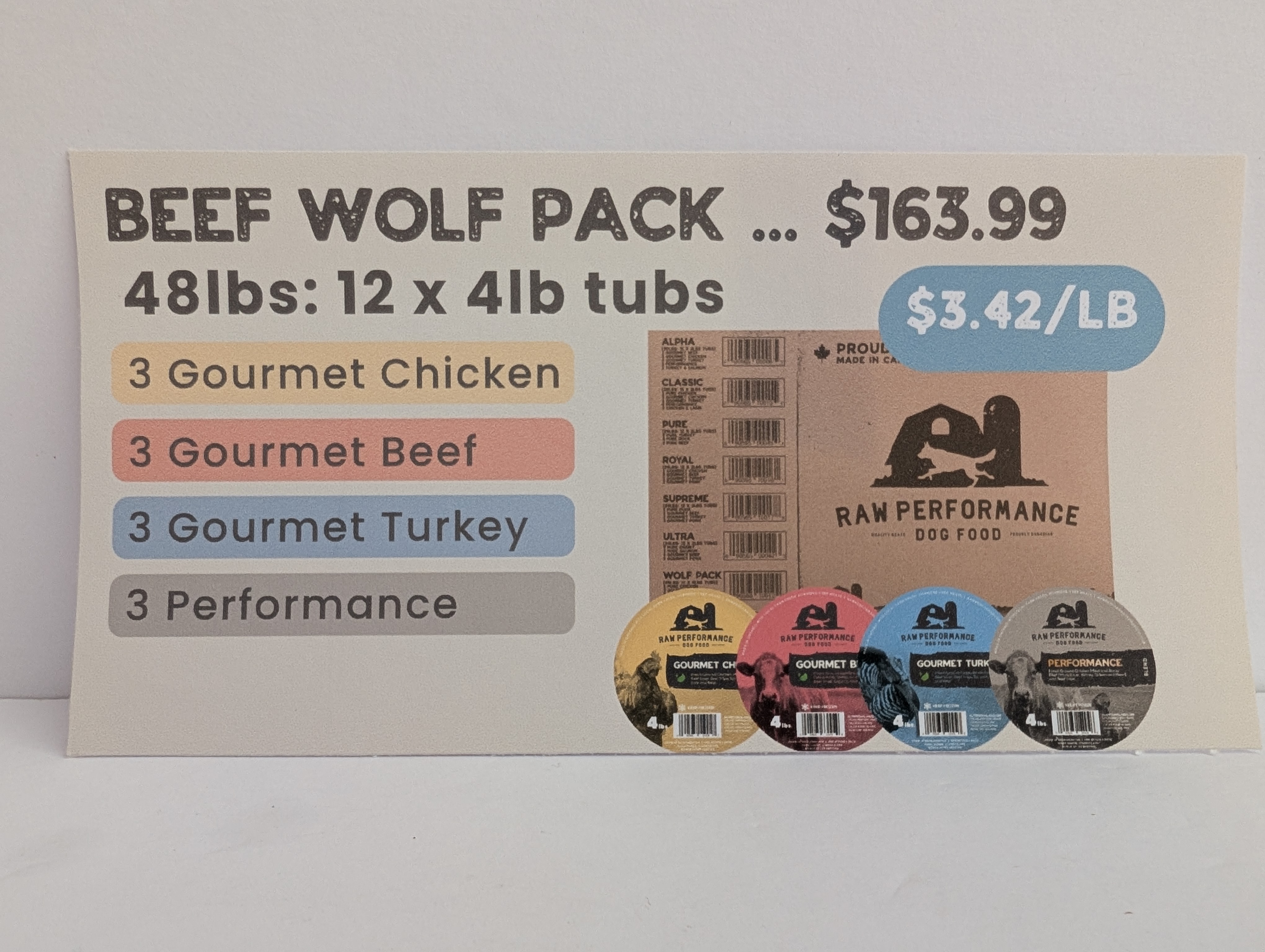 Beef Wolf Pack 48lbs (2 x 24lb cases)