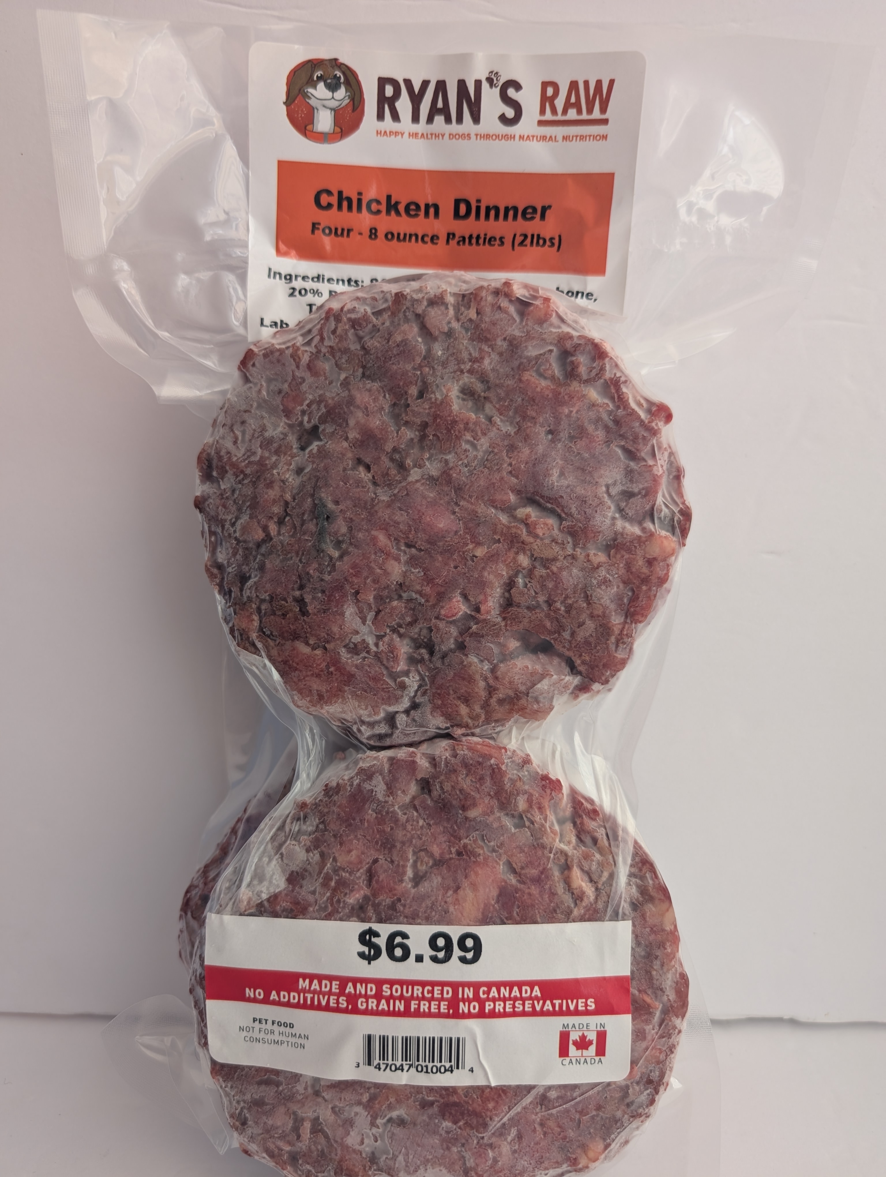 Chicken Dinner - 8 ounce patties 4 pack