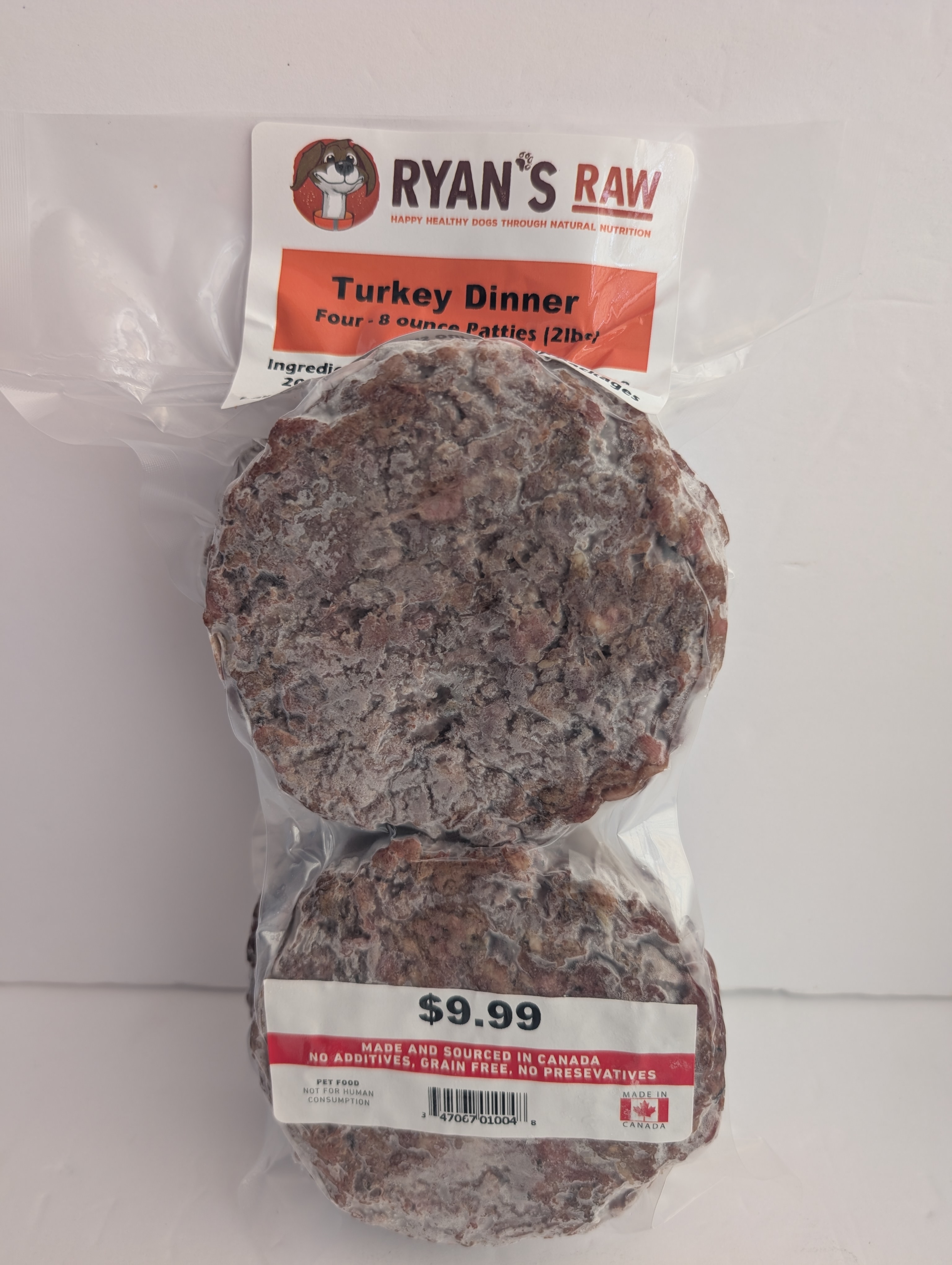 Turkey Dinner - 8 ounce patties 4 pack